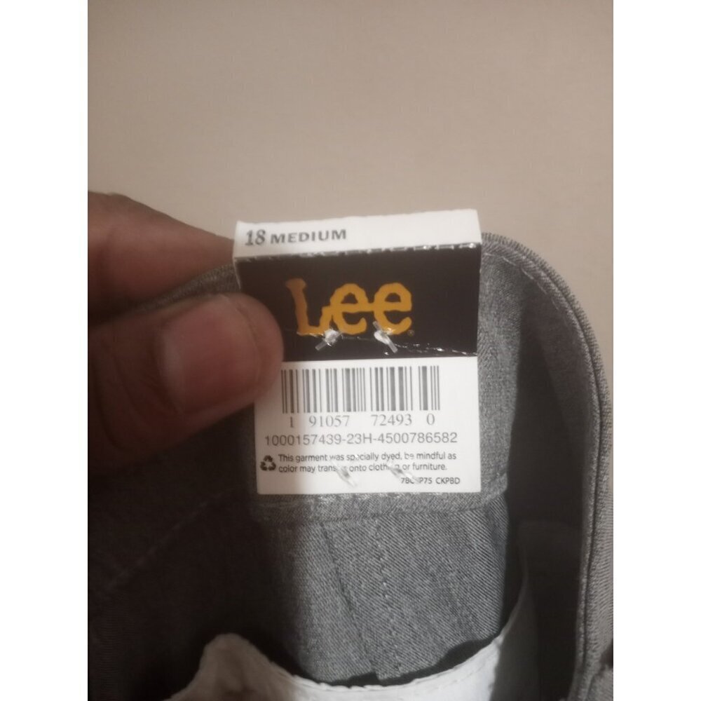 New Lee Women's Size 18 Gray Straight Leg Mid Rise Pants Wrinkle Free NWT - Picture 5 of 12